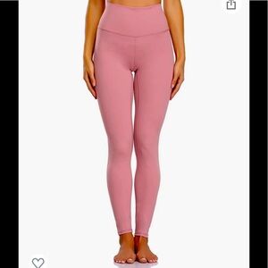 Stori. High rise dusty pink mesh detail leggings 6